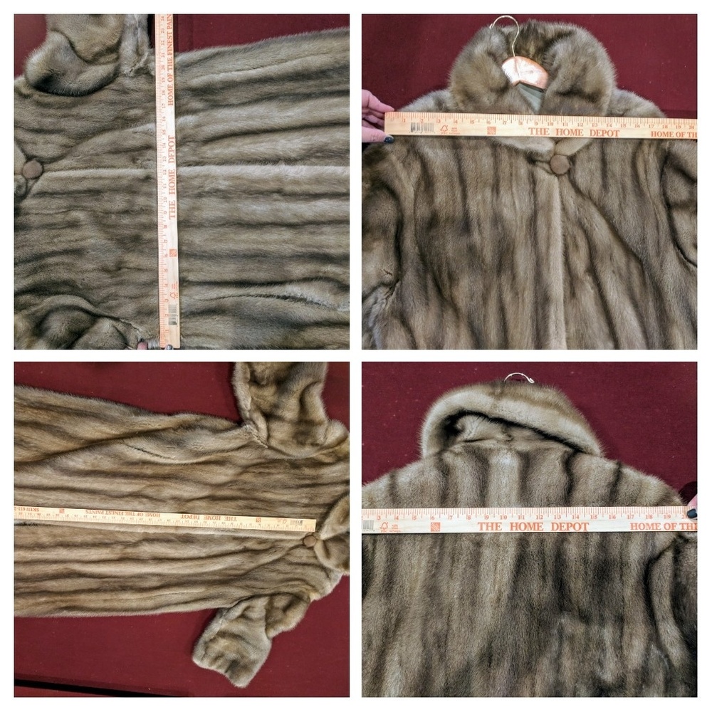 Montaldo's 3/4 length gray mink coat - Picture 7 of 8